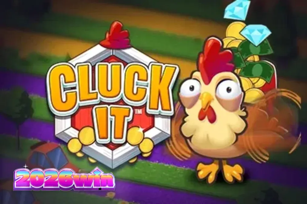 Interface visual do jogo Cluck It com tema de fazenda